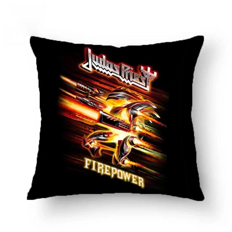 Judas-Priest Kissenbezüge Dekorative Sofakissen Beidseitig bedruckter Kissenbezug 45*45 Kissenbezug Kissenhüllen Zuhause