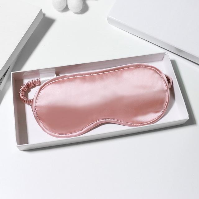 Mulberry Silk Eye Mask Shading Eye Mask Bag with Embroidery Double-sided Silk Eye Mask
