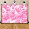 Red Pink Heart Balloon Background Multi Functional Love Banner Birthday Festival Wedding Couple Portrait Photography Backdrop