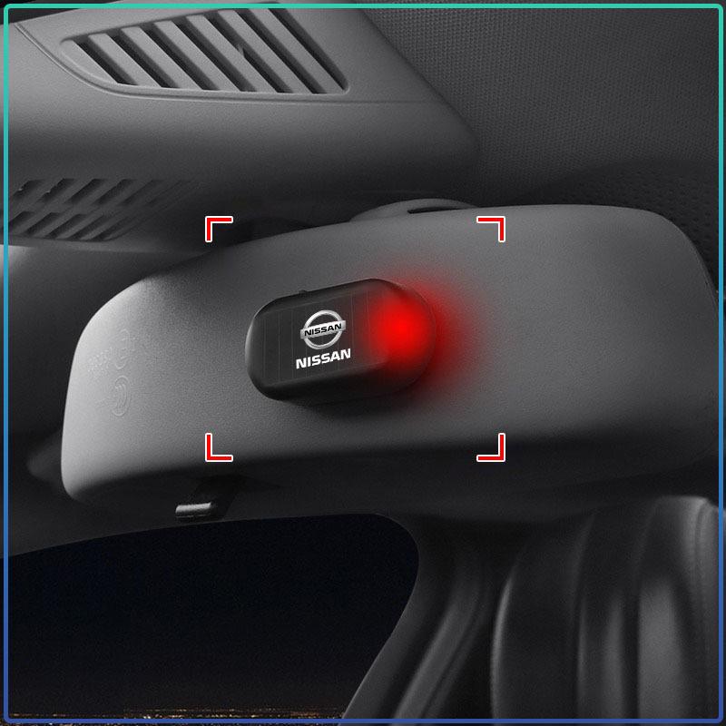 LED Solar Powered Fake Security Light Simulated Car Led Warning Light For Nissan Qashqai X J10 J11 Trail Tiida Teana Skyline Juke X-trail Almera