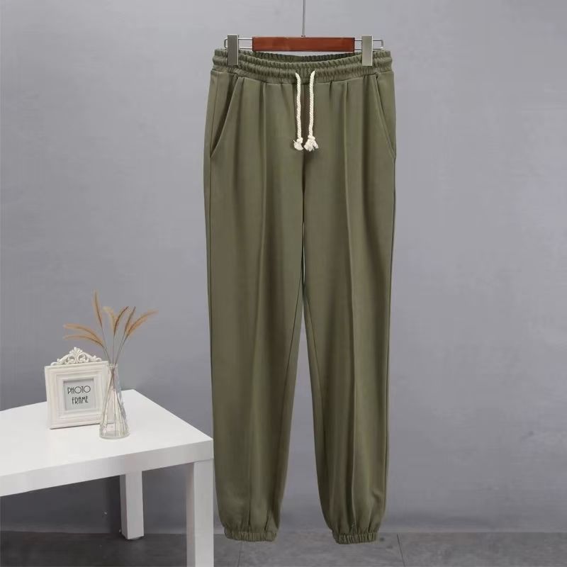 

Fashion Style New Drawstring Sweatpants Jogger Pants All-Matching Casual Pants Drawstring Casual Pants Green L