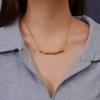 LT-MS-641A High-End Korean-Style Fashion Pendant Necklace for Women Versatile Irregular Pleated Design Autumn Winter New Niche