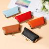 Niche Fashion Mouth Red Envelope Mini Compact Wallet Storage Bag Female PU Leather Clip Bag Trendy