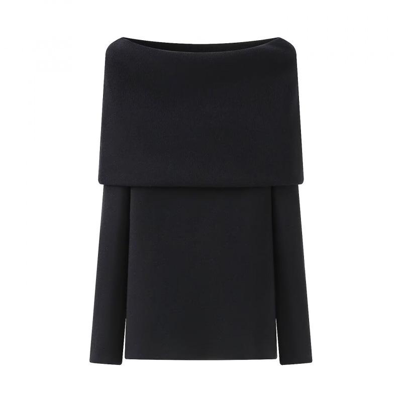 European Style Fashion Knit Bandeau Ruched Top - Winter 2025 Medium