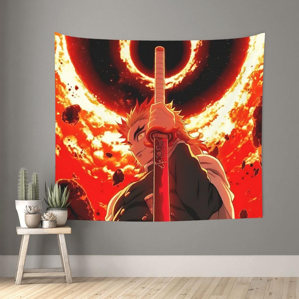 Demon Slayer Customized Cutecore Tapestry Shounen Manga Wall Hanging Blanket Tapestry Home Decor Items Wall Decorations