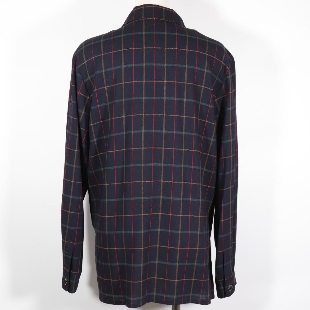 Burberrys Shirt & Skirt setup check vintage black/hair Women Used