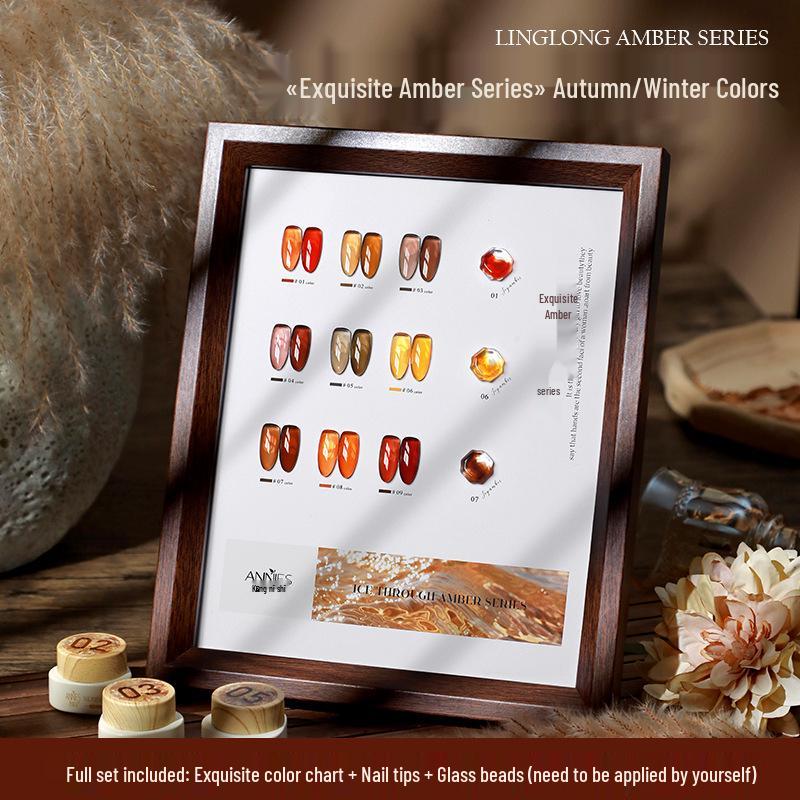 

Ennis Linglong Amber Series Nail Gel: 2025 Autumn/Winter Tortoiseshell Amber for Salons Only