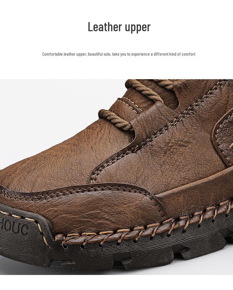 Winter Men's Dr. Martens Handmade High-Top Leather Boots - Casual British Style, Large Sizes Available.
