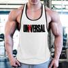 O-Neck Sleeveless Men Vest Breathable Summer Letter Print Fitness Vest Top Sportwear