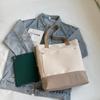 Canvas Große Kapazität Einkaufstasche Student Schultertasche Damen Umhängetasche