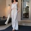 Johnature Summer Korean Resort Striped Loose Loose Pants Casual Wide-leg Breathable Full Length Trousers Women