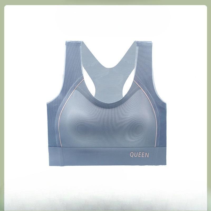 Plus Size Women's Thin Non Mark Beauty Back Sports Shock Proof No Steel Ring Breathable Retraction Pair of Breast Underwear