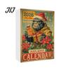 Christmas Party Favors Advent Calendar, Ape Series 24 Day Countdown Box with Xmas Gift Acrylic Pendants, Festive Tree Hanging Ornaments for
