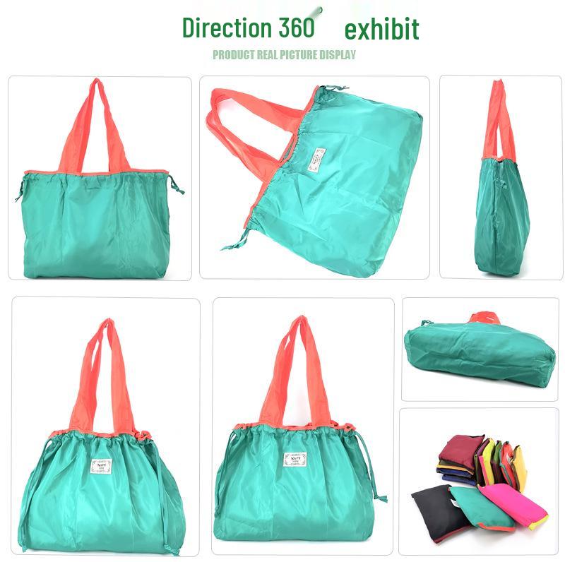 Waterdichte Opvouwbare Boodschappentas - Grote Capaciteit, Milieuvriendelijke Tas met Trekkoord