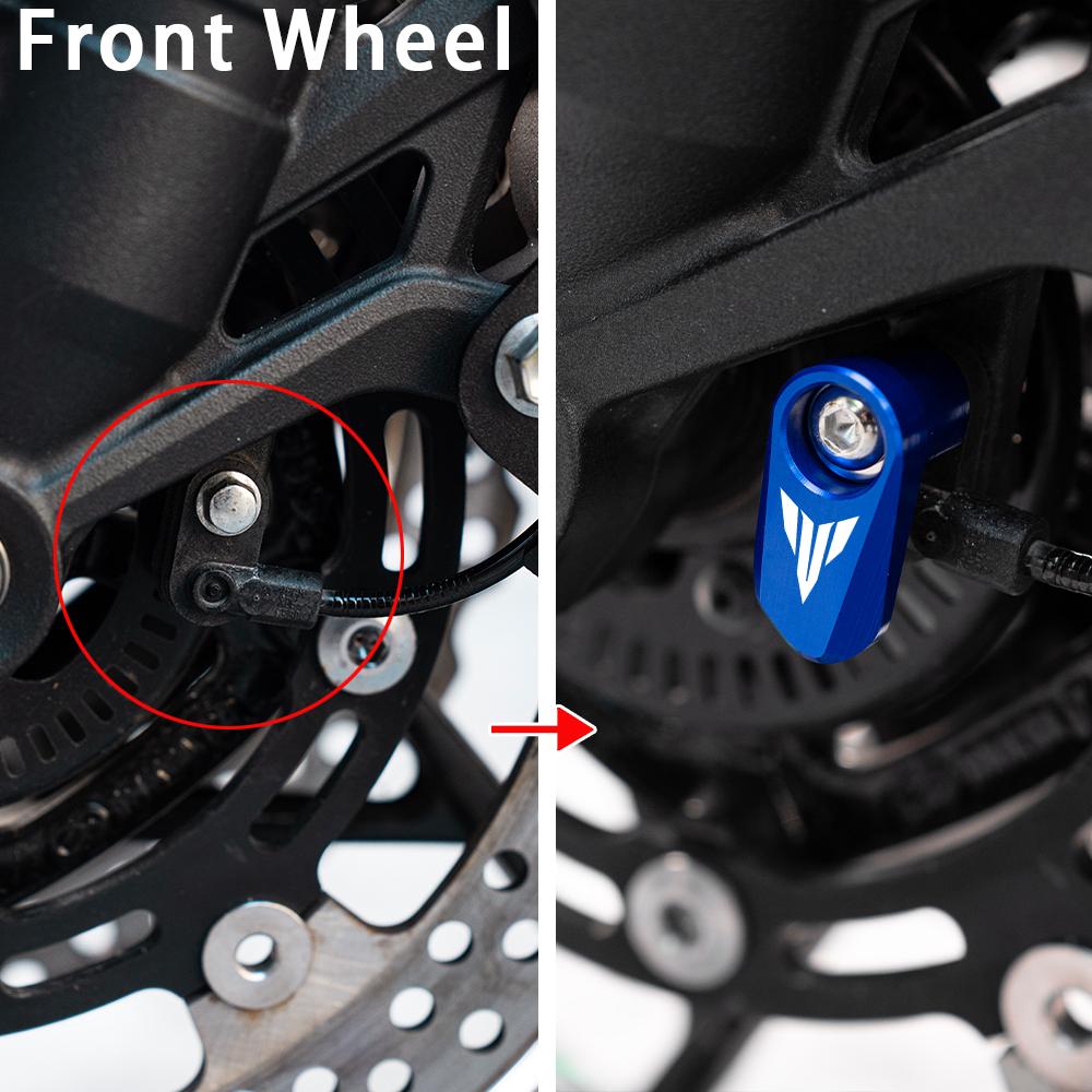For YAMAHA MT07 MT09 MT03 YZFR3 YZFR6 YZFR7 YZF R6 R7 Motorcycle Front Rear Wheel ABS Sensor Protection Guard Cover MT 09 03 07