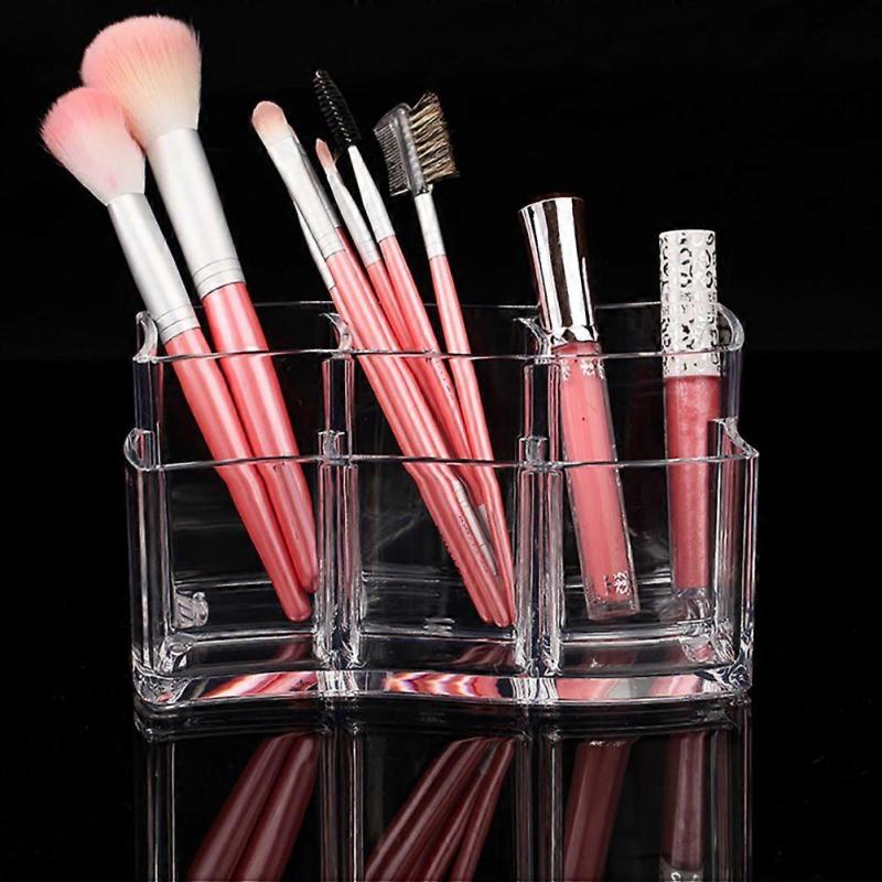 Acrylic Makeup Brush Organiser Holder Clear Jewellery Storage Box Cosmetic Make Up Organiser