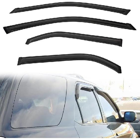 In-Channel Rain Guards Compatible With 2001-2005 Sport Trac 1997-2001 Mercury Mountaineer 1991-2001 Explorer Side Window Visor Wind Deflector Vent