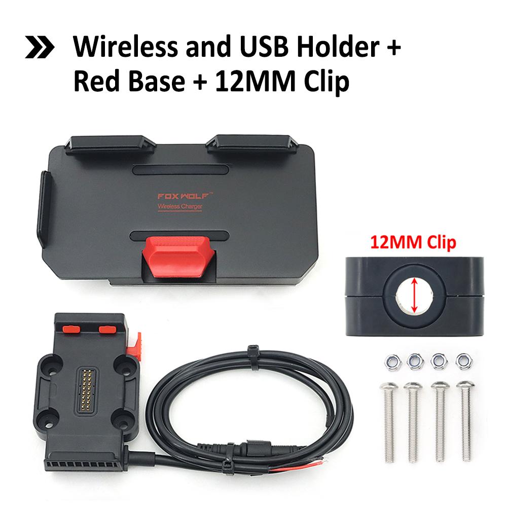 Pentru Încărcare Wireless Toate Motocicletele Suport Telefon Navigație Bază 12mm 16mm 22mm Ghidon Roll Bar R1250GS CRF1100L F900XR R18
