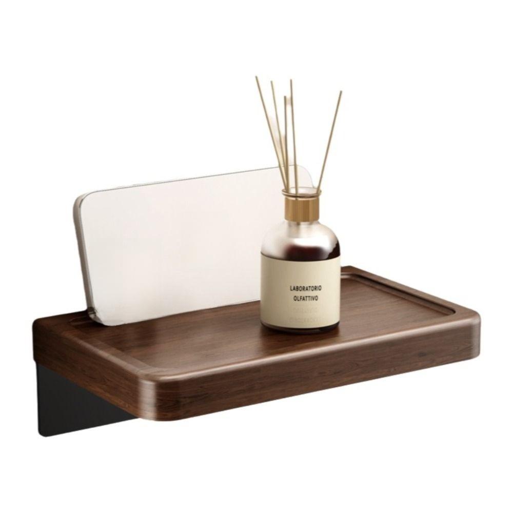 Wood Material Toilet Paper Roll Dispenser Waterproof Bathroom Tissue Roll Rack  Bathroom Sink Black
