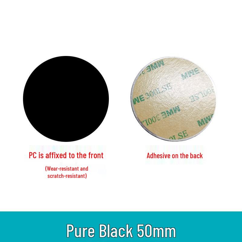 Magnetic Phone Holder Accessories: Black Adhesive Round & Rectangular Light-Induction Iron Sheet