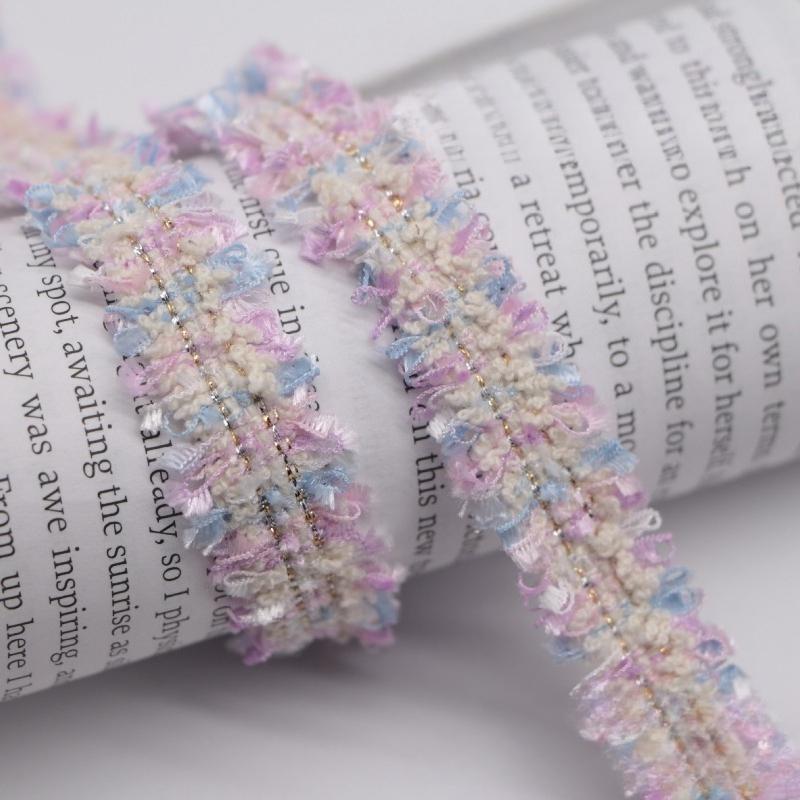 90Yards 1.5cm Vintage Embroidered Lace Ribbon Fabric Sewing Lace Trim Handmade Costume Dress Sewing Trimmings Wedding Decoration