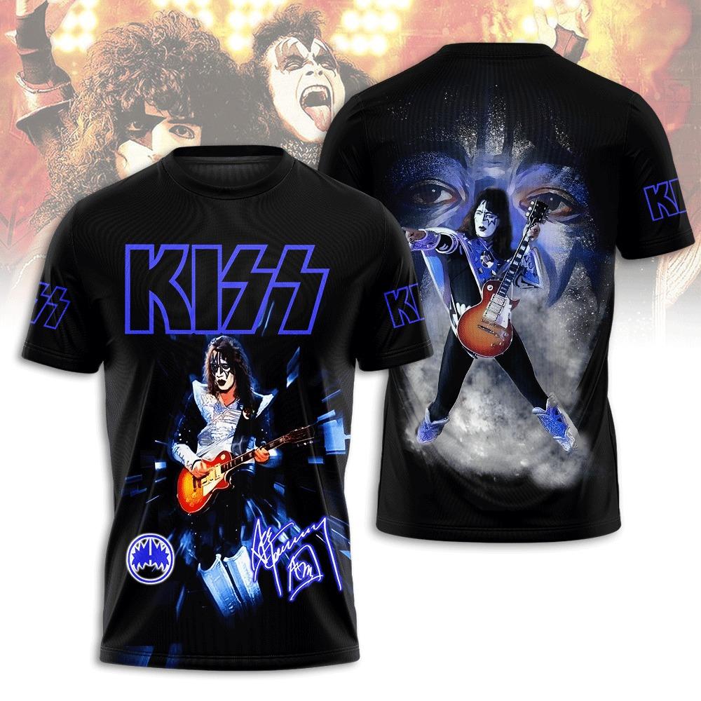 Kiss Band Cool Lässig Spaß Streetwear Hip Hop 3D Druck Herren/Damen Kurzarm T-Shirt Oversized Rundhals Tee Top Herren T-Shirt