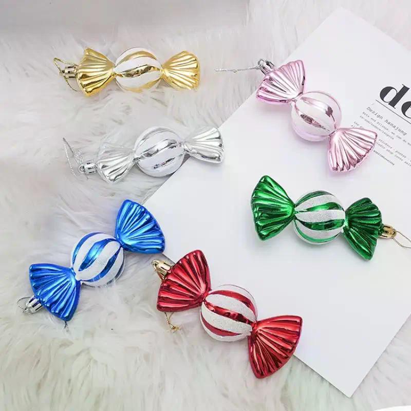 4 Pcs Christmas Candy Pendant Decoration Lovely Christmas Tree Ornaments For Celebration Birthday New Year Indoor Holiday