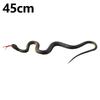 45cm Snake Simulation Snake Black And Yellow Fake Snake Small Snake Soft Rubber Snake Plastic Whole Scary Toy Props Prank Trick