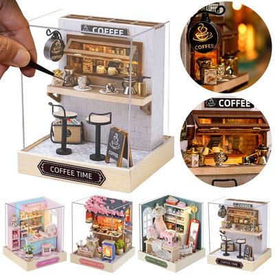 Wooden Craft Doll Houses Home Bedroom Decor DIY Miniature Dollhouse Kit Creative Room Wooden Doll House for Gift