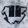 Metal Rivet Street Dance Sleeves Buckle Punk Style Sleeves New Fingerless Gloves  Stage Performance
