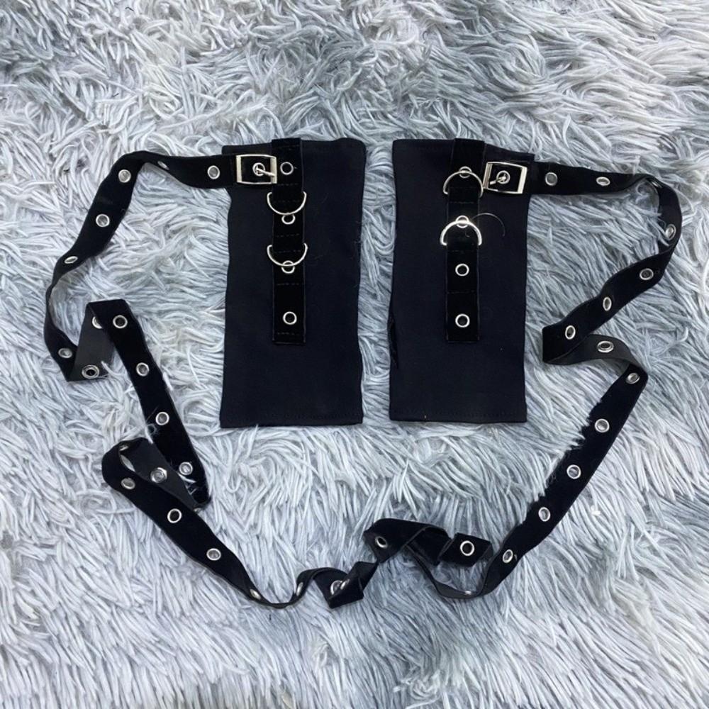 Metal Rivet Street Dance Sleeves Buckle Punk Style Sleeves New Fingerless Gloves Stage Performance
