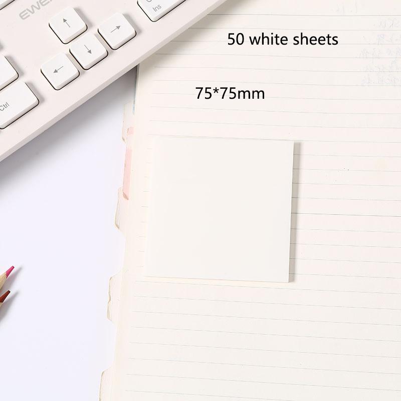 50 Sheets Creative Transparent PET Waterproof Sticky Notes Tear-off Simple Sticky Notes Office Note-taking Labels