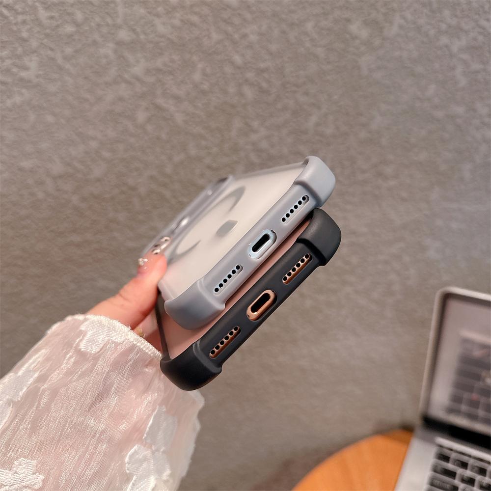 Shockproof Matte Magnetic Case For iPhone 17 16 15 14 13 12 Pro Max 16E Phone For Magsafe Wireless Charging Clear Hard Cover