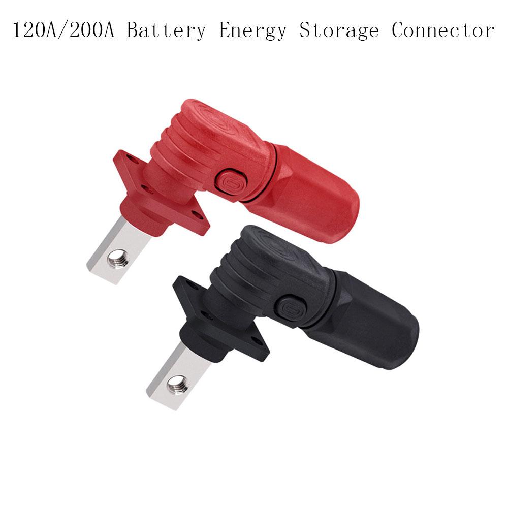 120A/200A Battery Energy Storage Connector High Current Quick Plug Terminal Flame Retardant IP67 Waterproof Elbow Power Terminal