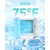 Portable air conditioner fan for bedroom, office, home: evaporative mini air cooler with 7-color night light, USB-powered perso