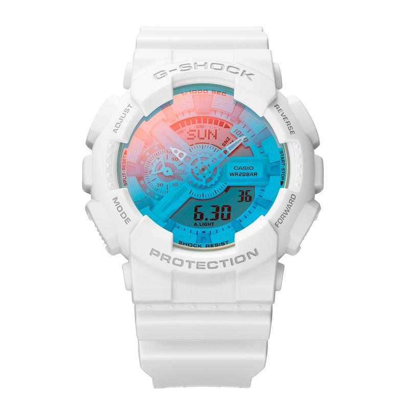

CASIO Unisex Liquid Crystal/Analog Dual Display Series 51mm Blue Watch GA-110TL-7APR- GA-110TL-7A