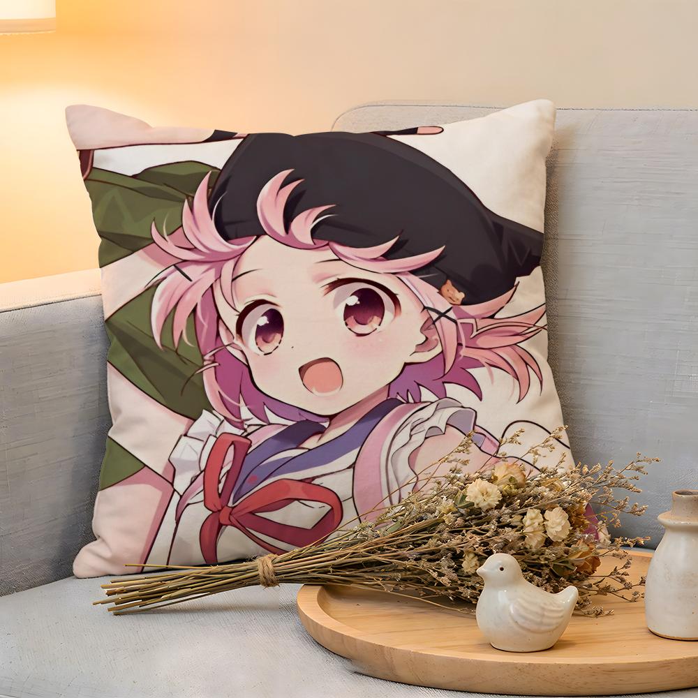Kissenbezug Leinen Hautfreundlich Weich Dekorativer Bezug Für Sofa Heimdeko Kwaii Anime Niedlich SSchoolLives Kissenbezug