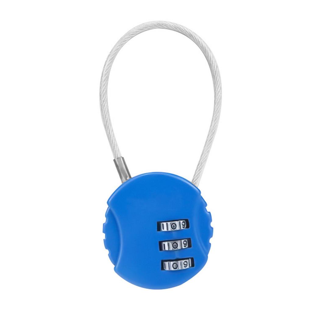 Kombinovaný lankový zámek na batoh, kolo, MTB, protizlodějský zámek, 13cm lanko, 3místný zámek na helmu, multifunkční zámek na tašku