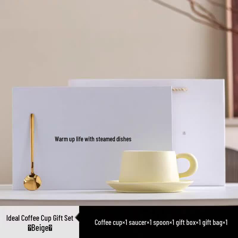 Yicheng Ceramic Coffee Cup and Saucer Set 240 мл/крышки отсутствует