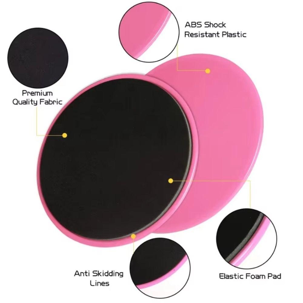 2pcs Full-Body Workout Yoga Sliding Discs Solid Color Core Slider Discs  Fitness Training