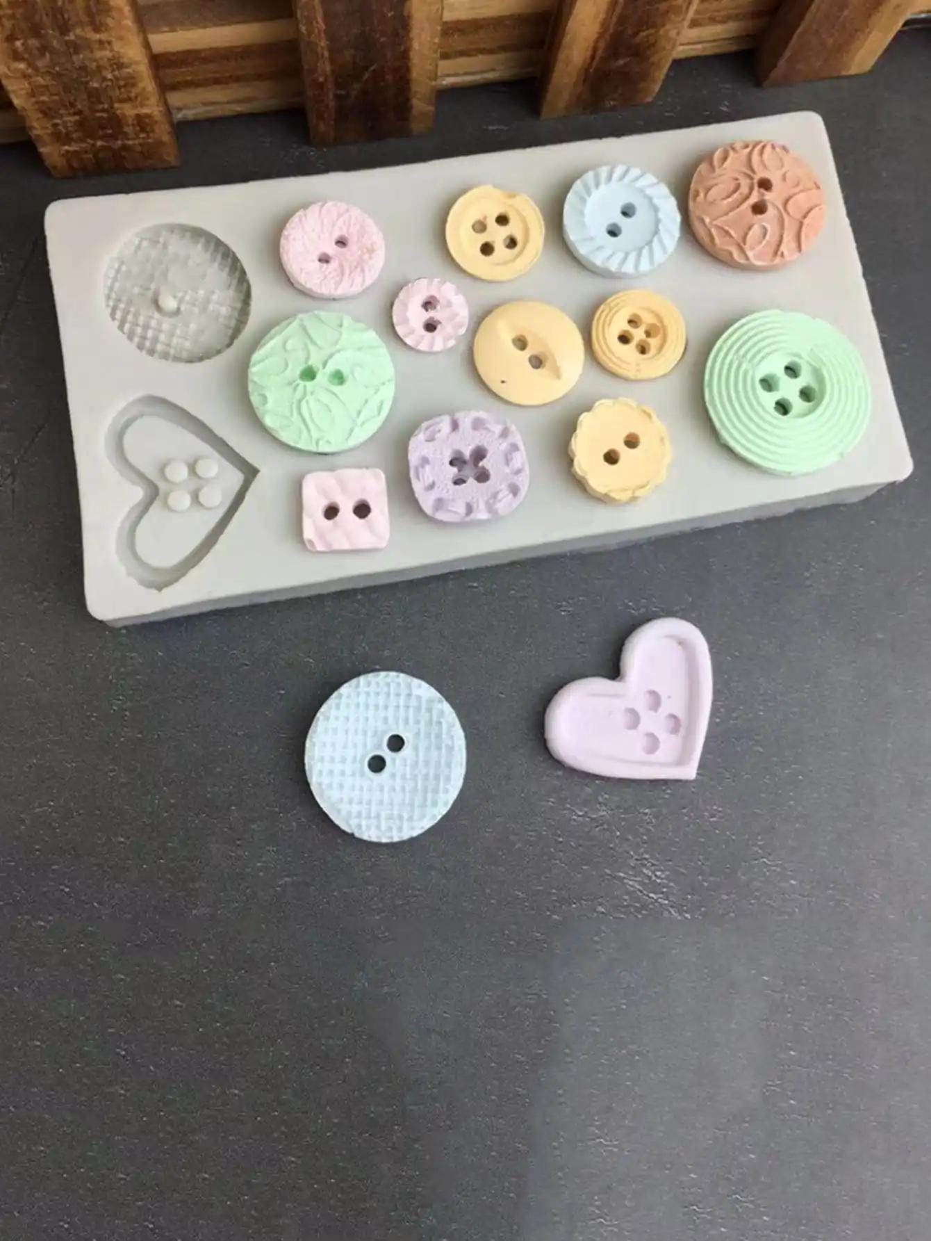 

1pc-HOT Selling Button Cake Mold Silicone Baking Tools Kitchen Accessories Decorations For Cakes Fondant Mould серый