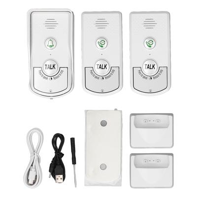 Wireless Intercom Doorbell Long Range IP54 Waterproof 2 Way Voice Intercom Doorbell for Household Office