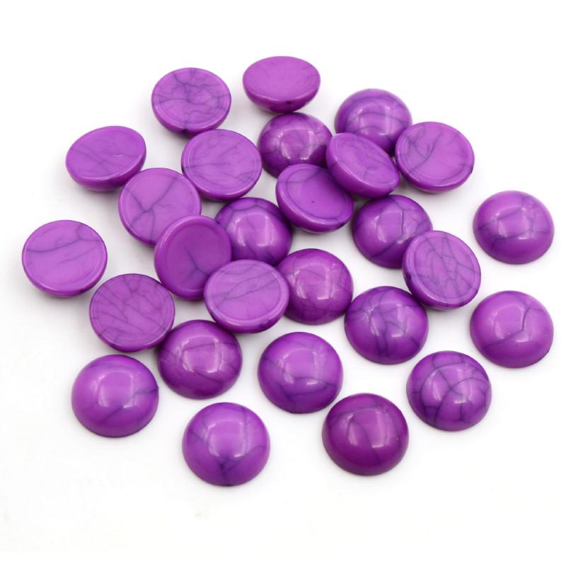 40pcs/lot 8mm 10mm 12mm Mix crack Colors Natural Cracked Style Flat back Resin Cabochons For Bracelet Earrings accessories