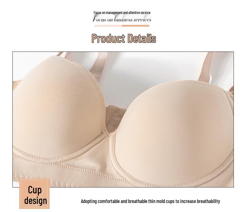 Plus Size Seamless Support Bra: Anti-Sag, 8-Row Adjustable, Shaping, Side Support for Women