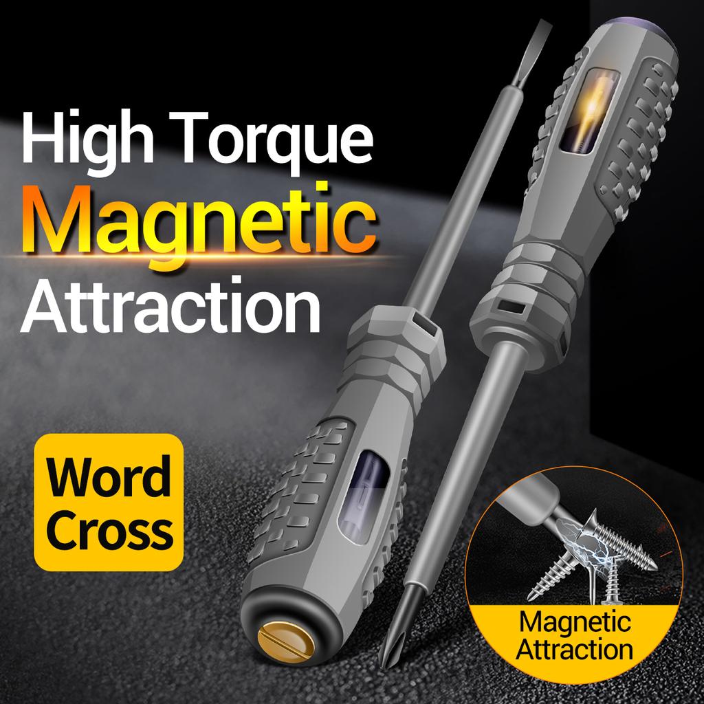 ANENG B04 2 Adet Elektrik Gerilim Test Cihazı Kalem SlottedPhillips Tornavida Neon Ampul Manyetik Kalem Ucu