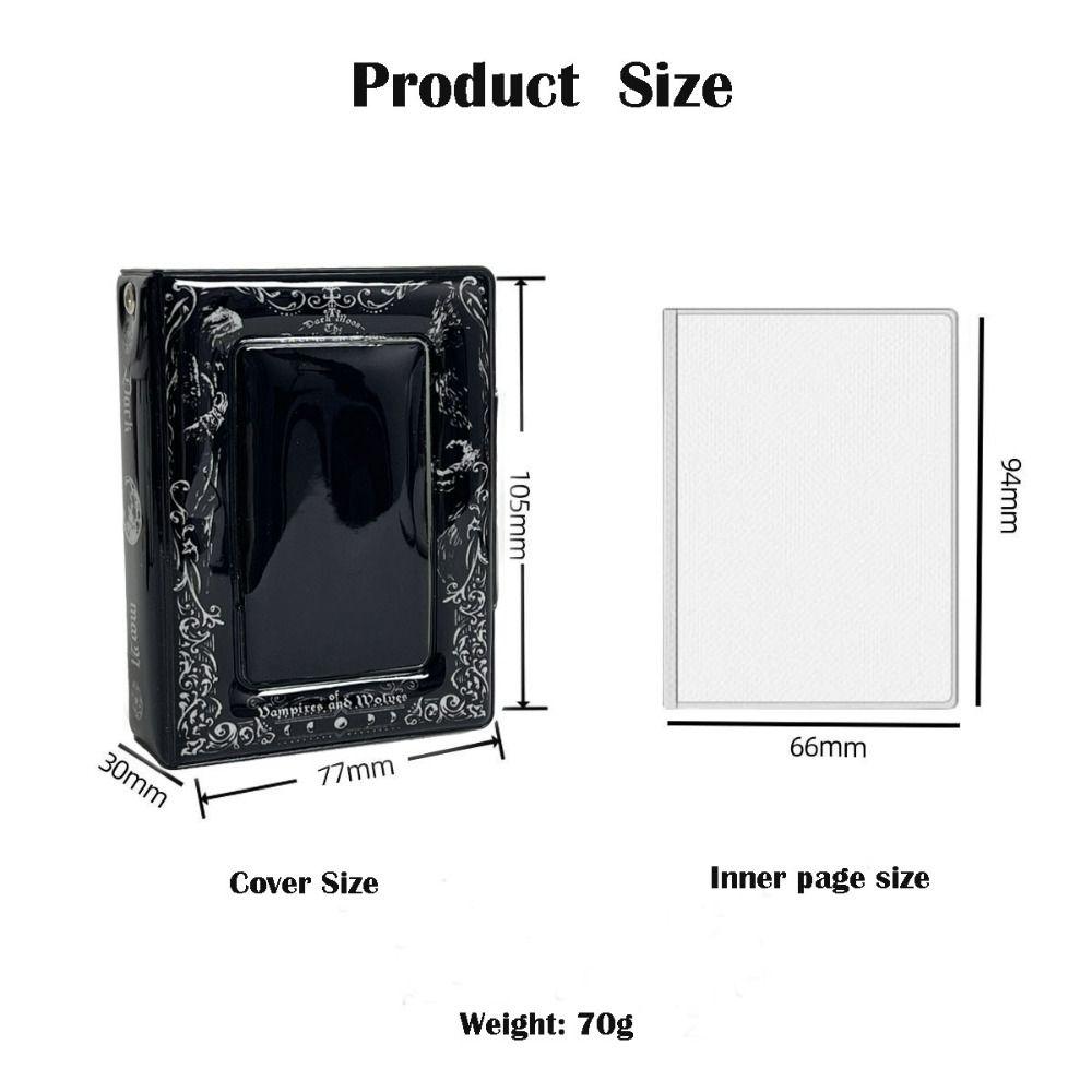 PVC Card Album Gothic Dark Style Idol Card Collect Book Mini Photocard Binder Unisex