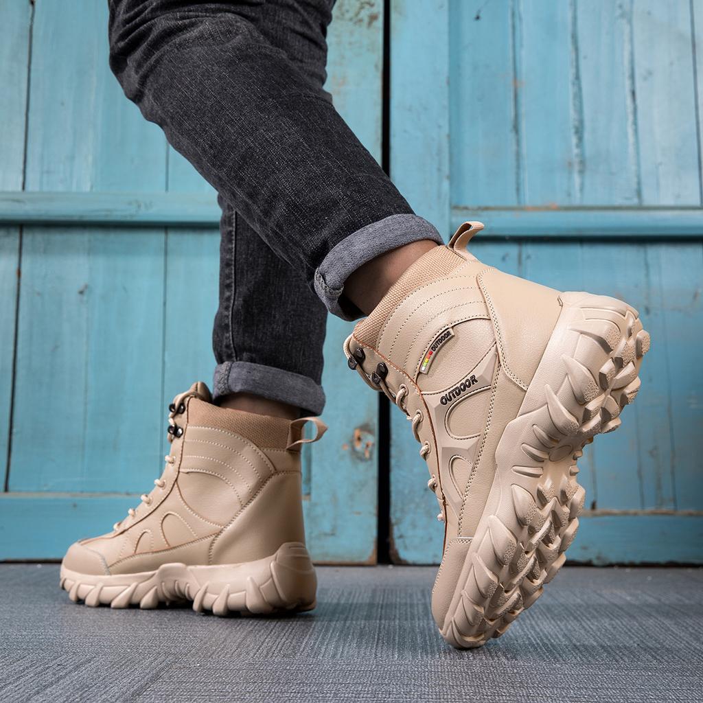 New couple outdoor mountaineering boots women's thick-soled wear-resistant shoes military boots outdoor combat boots