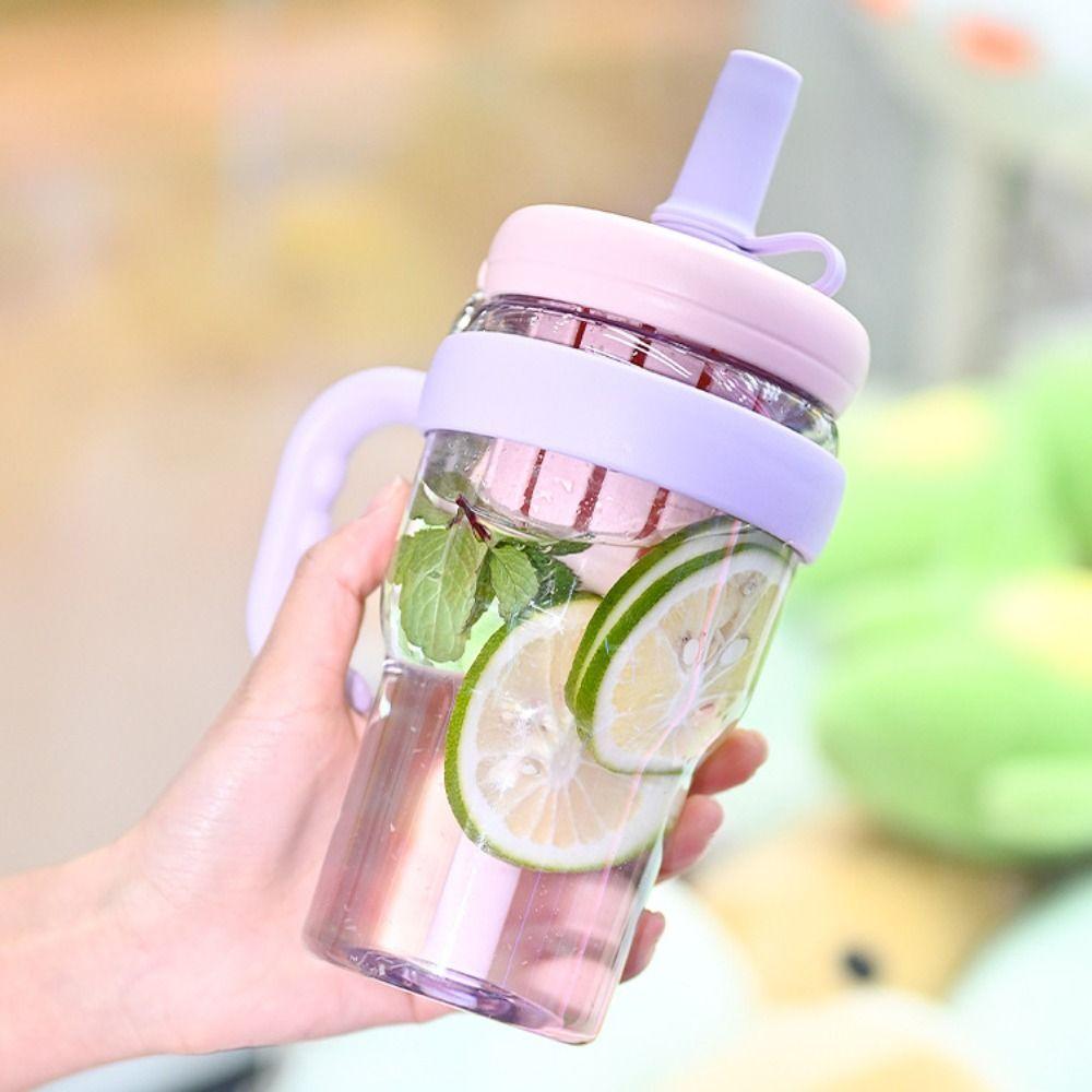Leak-Proof Water Bottle with Straw Tea Infuser Lucky Belly Cup Sports Water Bottle  Daily Life