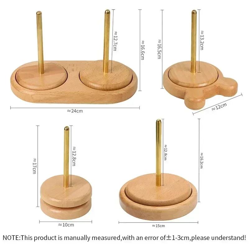 Wooden Yarn Holder Spinning Knitting Tools Beginner Crochet Accessories Stand Sewing Thread Spool Wool Ball Winder Stand Tool