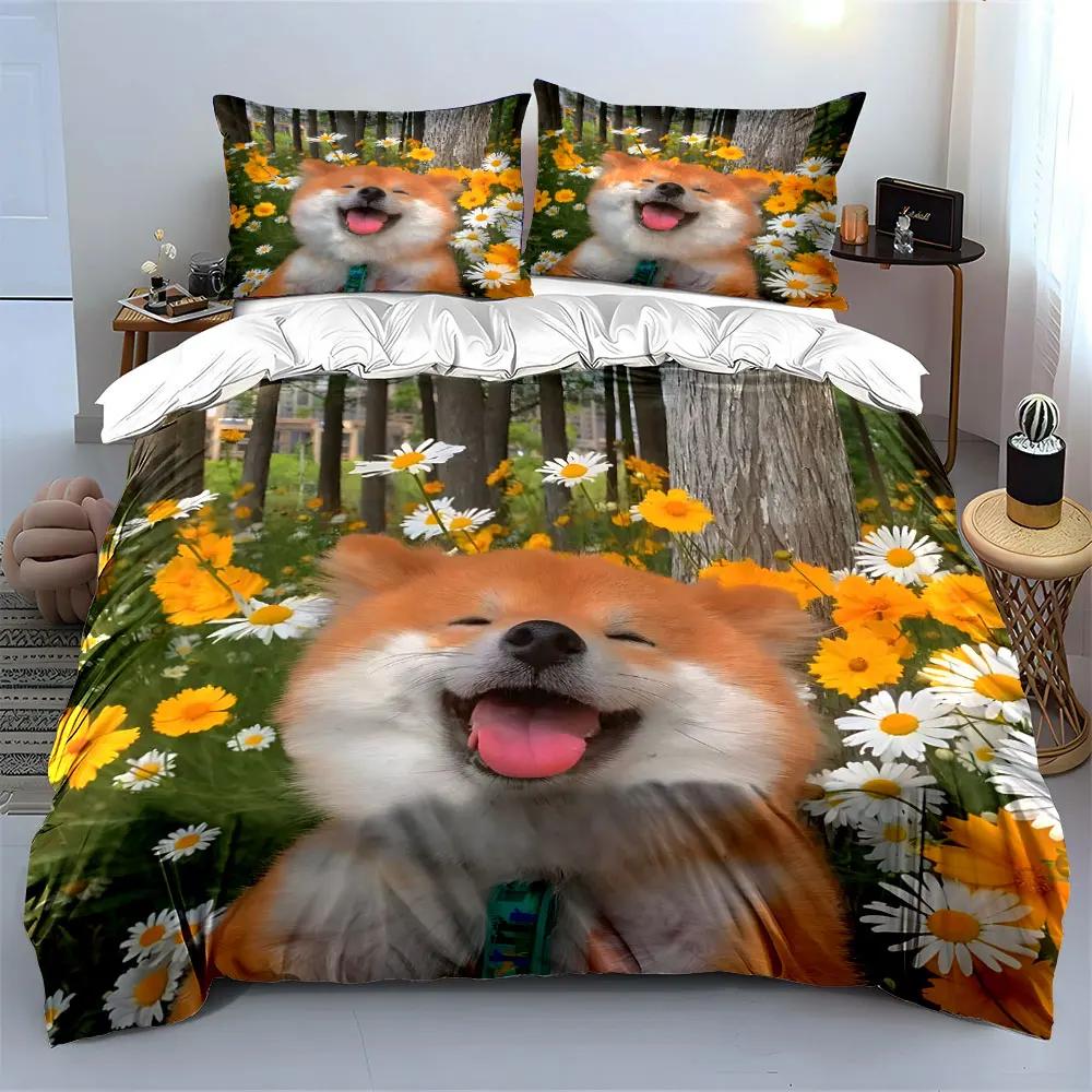 "Floral Dog Accessories Set" Multiple sizes kid's and adults' bedroom Exquisite 3PC bedding set, gift